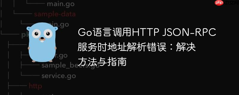Go语言调用HTTP JSON-RPC服务时地址解析错误：解决方法与指南
