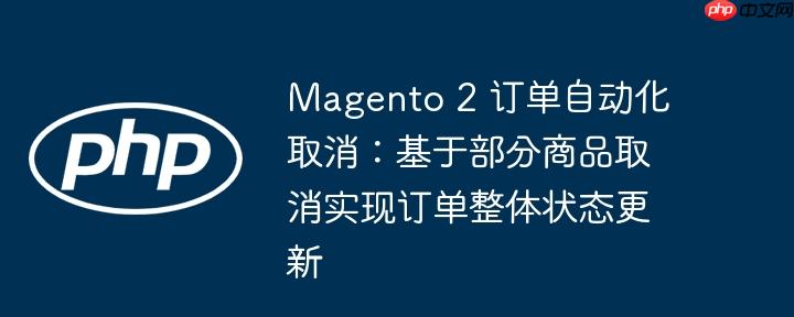 Magento 2 订单自动化取消：基于部分商品取消实现订单整体状态更新