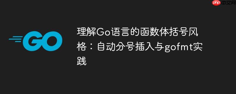 理解Go语言的函数体括号风格：自动分号插入与gofmt实践