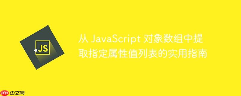 从 JavaScript 对象数组中提取指定属性值列表的实用指南