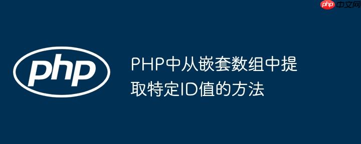 PHP中从嵌套数组中提取特定ID值的方法