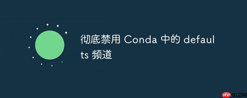 彻底禁用 conda 中的 defaults 频道