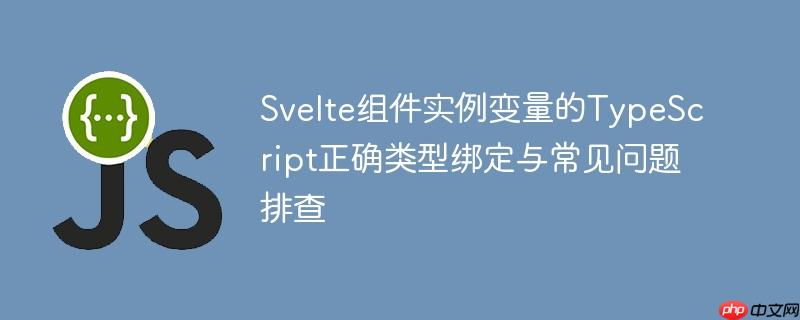 Svelte组件实例变量的TypeScript正确类型绑定与常见问题排查
