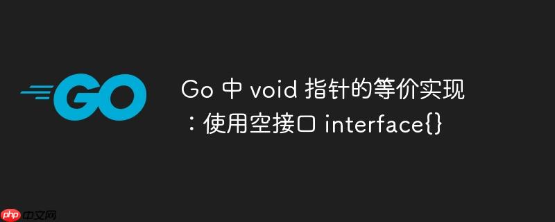 Go 中 void 指针的等价实现：使用空接口 interface{}