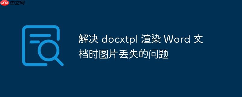 解决 docxtpl 渲染 word 文档时图片丢失的问题