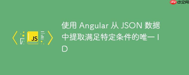 使用 Angular 从 JSON 数据中提取满足特定条件的唯一 ID