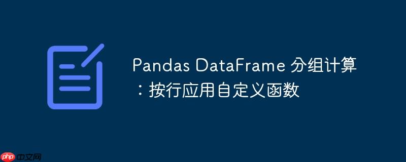 pandas dataframe 分组计算：按行应用自定义函数