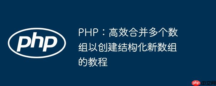 PHP：高效合并多个数组以创建结构化新数组的教程