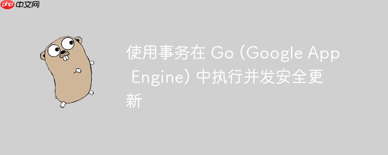 使用事务在 Go (Google App Engine) 中执行并发安全更新