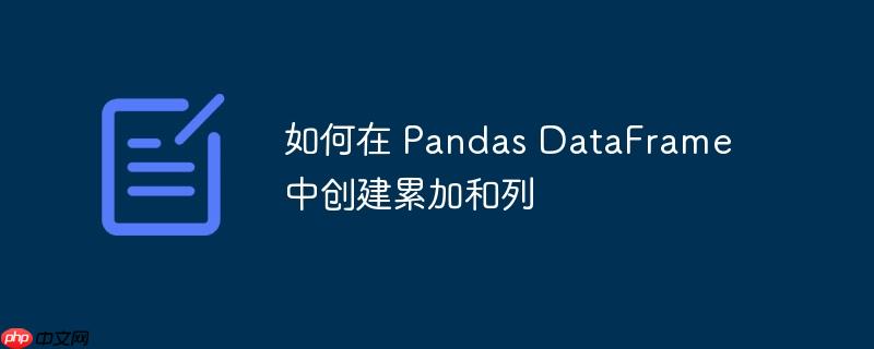 如何在 pandas dataframe 中创建累加和列