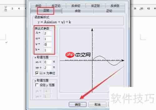 永中Office插入函数图像方法