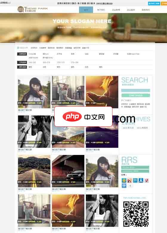 wordpress主题：格子商铺主题