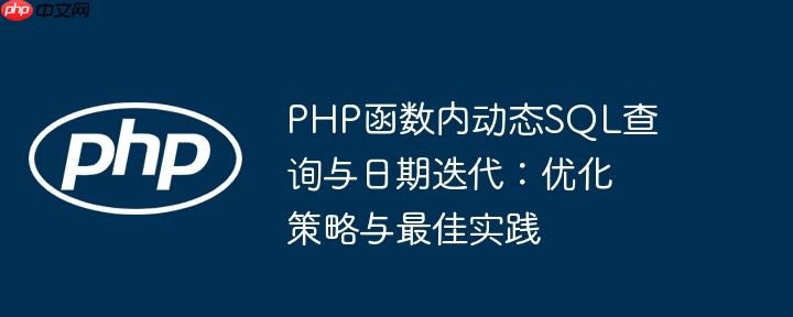 PHP函数内动态SQL查询与日期迭代：优化策略与最佳实践