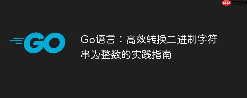 Go语言：高效转换二进制字符串为整数的实践指南