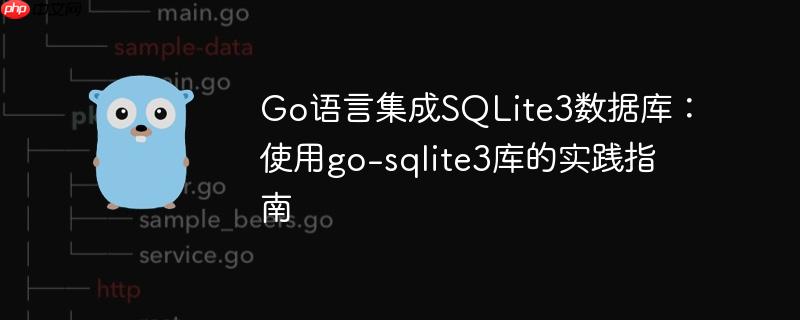 Go语言集成SQLite3数据库：使用go-sqlite3库的实践指南
