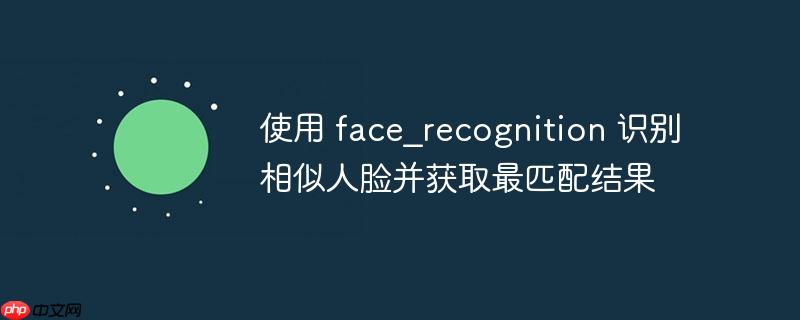 使用 face_recognition 识别相似人脸并获取最匹配结果