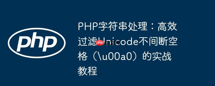 PHP字符串处理：高效过滤Unicode不间断空格（u00a0）的实战教程