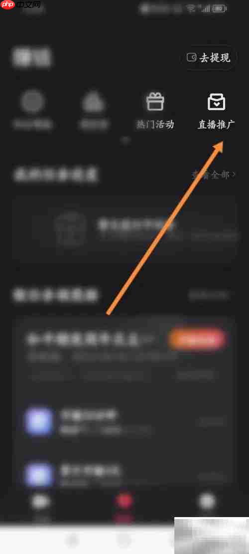 快手直播伴侣如何开启推广