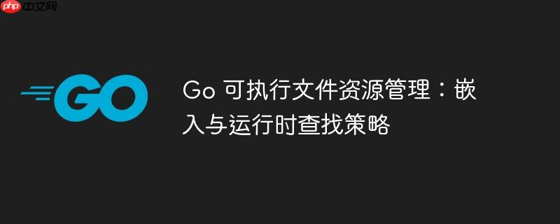Go 可执行文件资源管理：嵌入与运行时查找策略