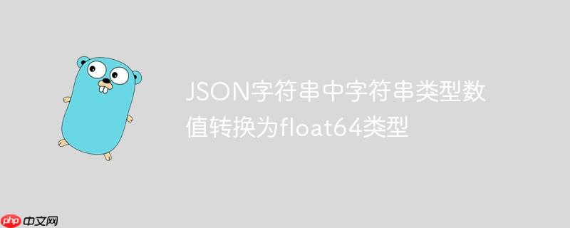 JSON字符串中字符串类型数值转换为float64类型