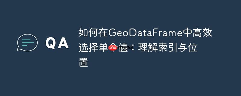 如何在GeoDataFrame中高效选择单个值：理解索引与位置