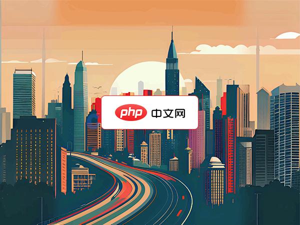 扁平化城市日落景观矢量模板