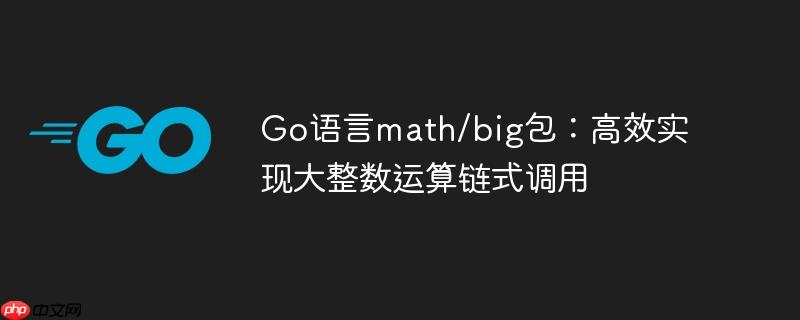 Go语言math/big包：高效实现大整数运算链式调用