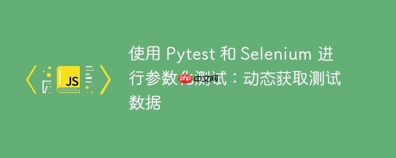 使用 Pytest 和 Selenium 进行参数化测试：动态获取测试数据