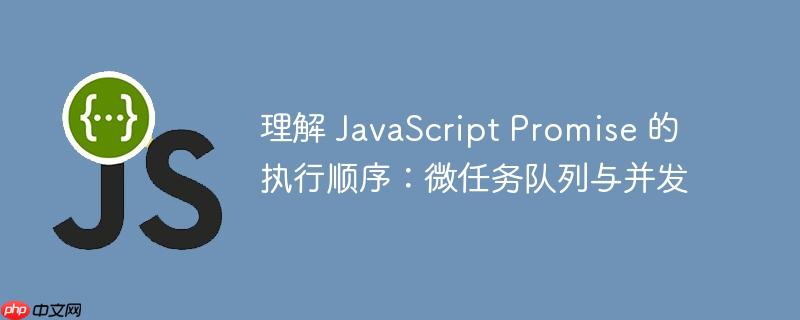 理解 JavaScript Promise 的执行顺序：微任务队列与并发