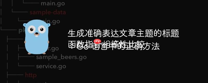 生成准确表达文章主题的标题
函数指针相等性比较：Go 语言中的正确方法