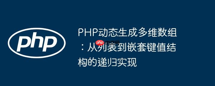 PHP动态生成多维数组：从列表到嵌套键值结构的递归实现
