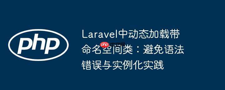 Laravel中动态加载带命名空间类：避免语法错误与实例化实践