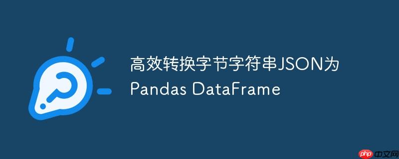 高效转换字节字符串JSON为Pandas DataFrame