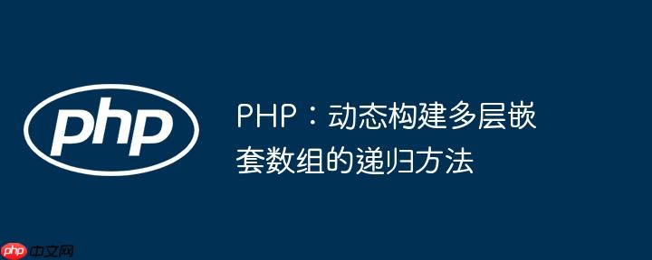 PHP：动态构建多层嵌套数组的递归方法