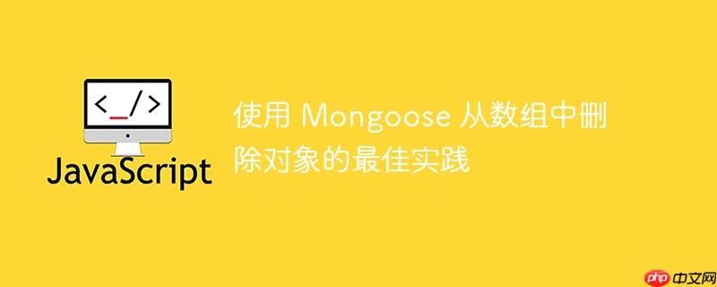 使用 Mongoose 从数组中删除对象的最佳实践