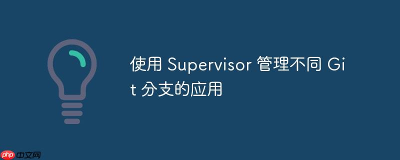 使用 supervisor 管理不同 git 分支的应用
