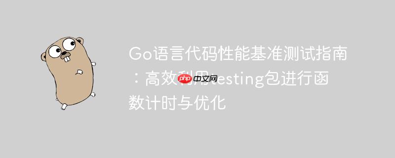 Go语言代码性能基准测试指南：高效利用testing包进行函数计时与优化
