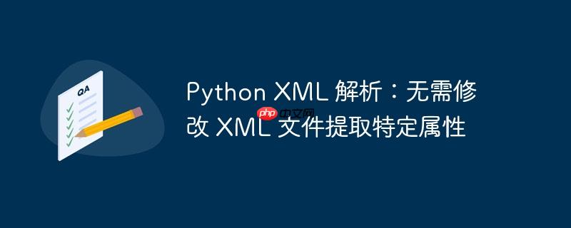 python xml 解析：无需修改 xml 文件提取特定属性