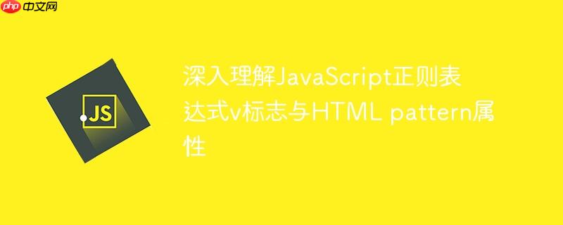 深入理解JavaScript正则表达式v标志与HTML pattern属性