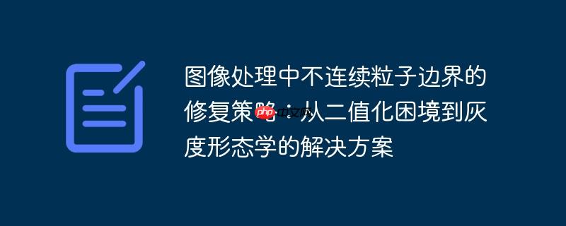 图像处理中不连续粒子边界的修复策略：从二值化困境到灰度形态学的解决方案