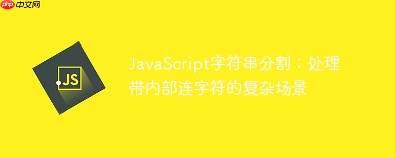 JavaScript字符串分割：处理带内部连字符的复杂场景