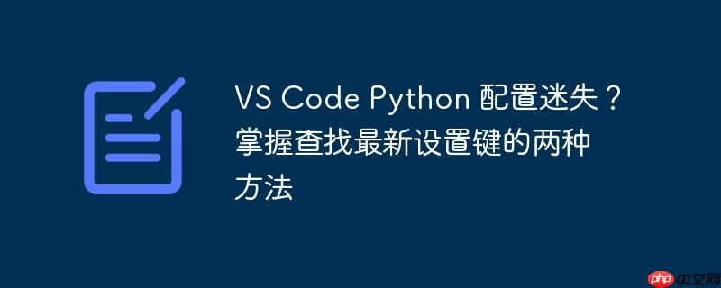 VS Code Python 配置迷失？掌握查找最新设置键的两种方法