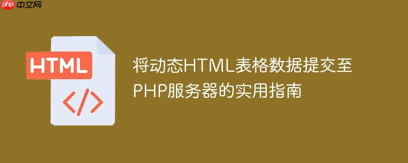 将动态HTML表格数据提交至PHP服务器的实用指南