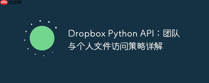 Dropbox Python API：团队与个人文件访问策略详解