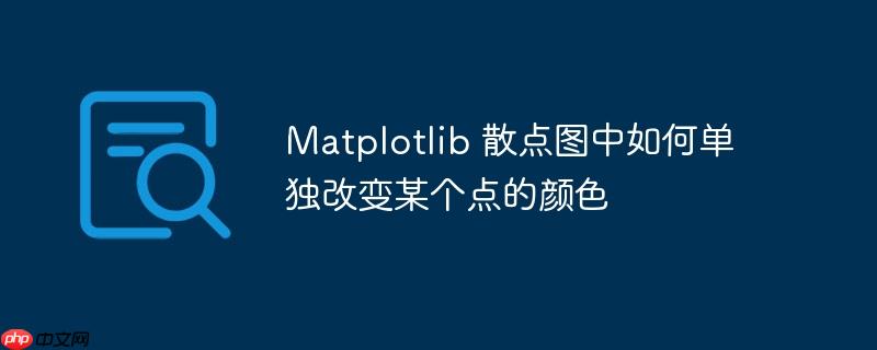 Matplotlib 散点图中如何单独改变某个点的颜色