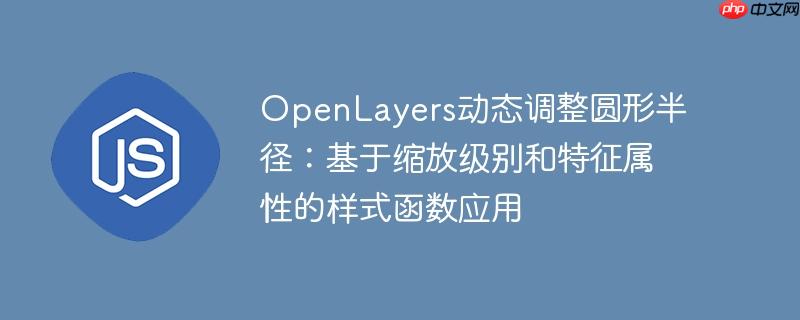 OpenLayers动态调整圆形半径：基于缩放级别和特征属性的样式函数应用
