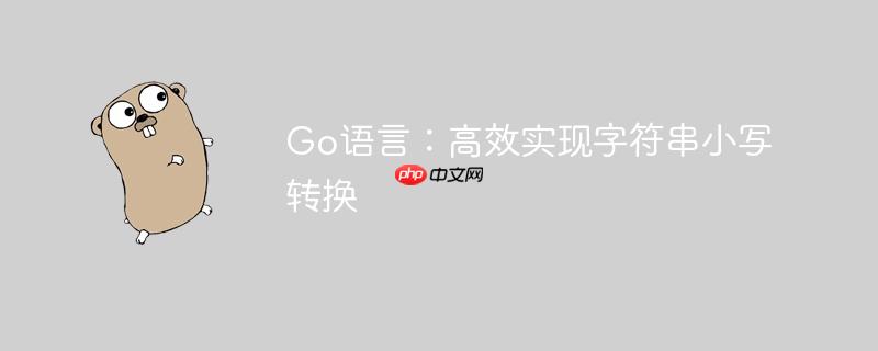 Go语言：高效实现字符串小写转换