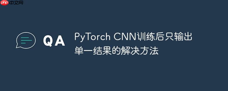 pytorch cnn训练后只输出单一结果的解决方法