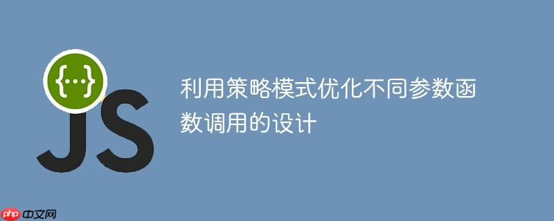 利用策略模式优化不同参数函数调用的设计
