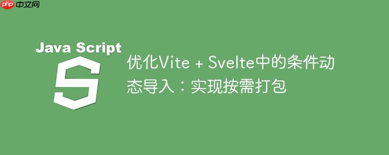 优化Vite + Svelte中的条件动态导入：实现按需打包